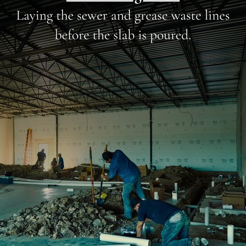 Haltex crew laying underground sewer and waste lines for a commercial projectCommercial Sewer Line Installation